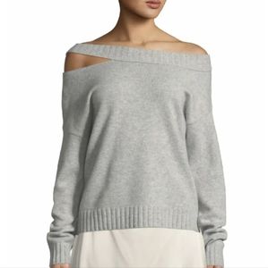 Vince Off The shoulder Slit Sweater - L